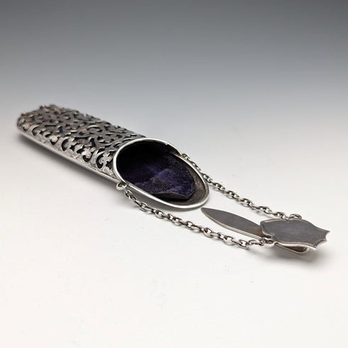 1901 年英國古董純銀 Chatelaine 眼鏡盒 Hilliard and Thomason